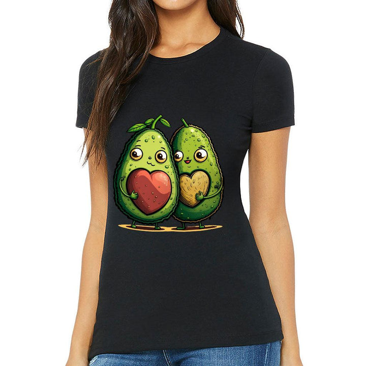 Avocado Slim Fit T-Shirt - Love Couple Women's T-Shirt - Graphic Slim Fit Tee - MRSLM