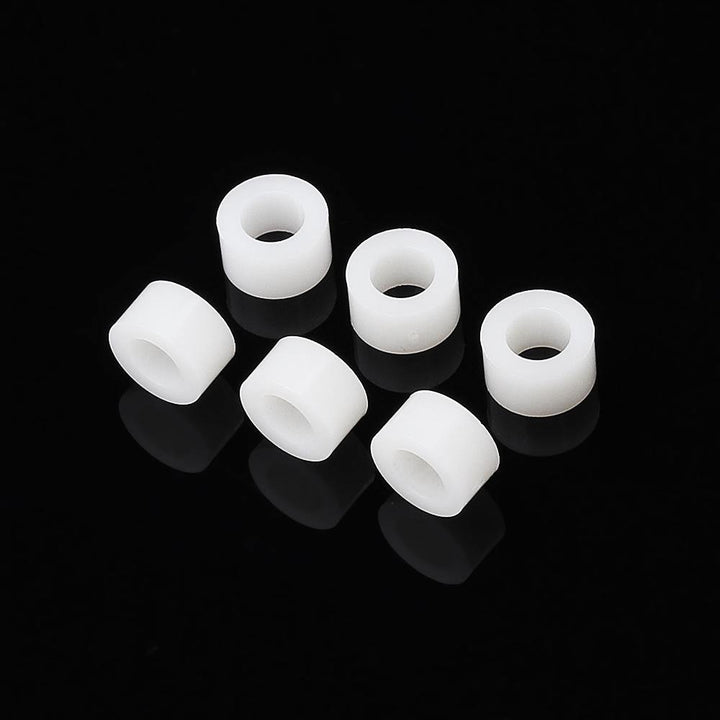 100Pcs M4 White Nylon ABS Non-Threaded Spacer Round Hollow Standoff For PC Board Screw Bolt - MRSLM