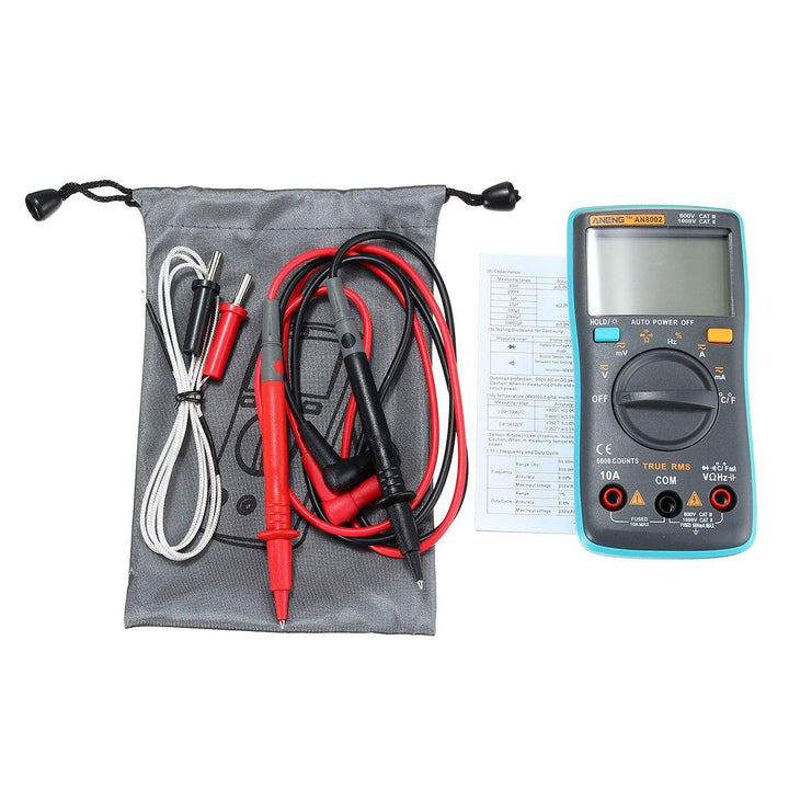 ANENG AN8002 Digital True RMS 6000 Counts Multimeter AC/DC Current Voltage Frequency Resistance Temperature Tester ℃/℉ - MRSLM