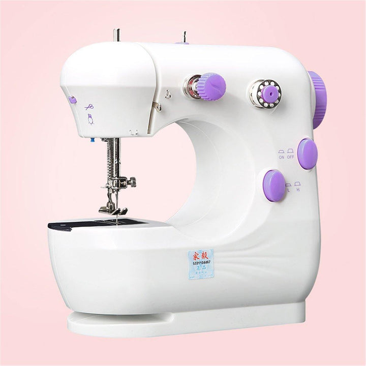 Mini Portable Electric Desktop Sewing Machine 2 Speeds For DIY Stitch Clothes Fabric - MRSLM