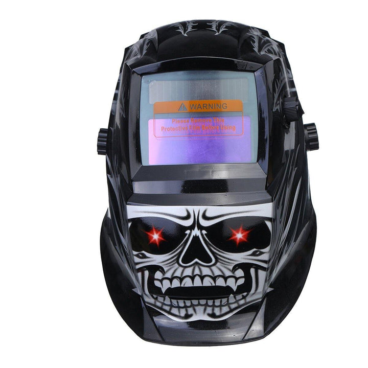 Solar Powered Auto Darkening Welding Helmet Arc Tig Mig Grinding Welder Mask - MRSLM