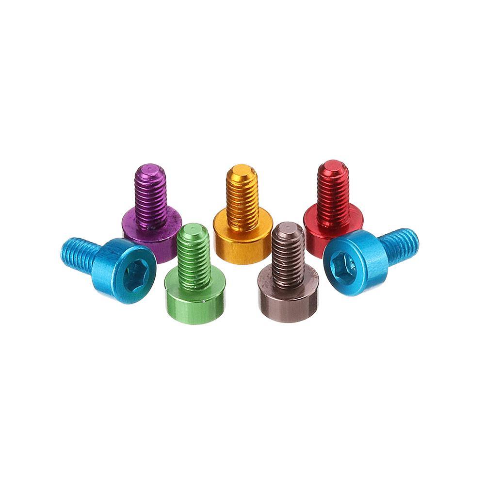 Suleve™ M3AH10 10Pcs M3×6mm Hex Socket Screw M3 Cap Head Bolt 7075 Aluminum Alloy Multicolor - MRSLM