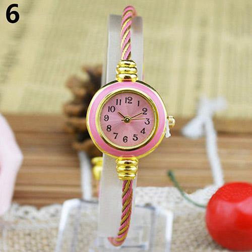 Women's Fashion Casual Steel Wire Quartz Analog Bracelet Bangle Wrist Watch - MRSLM