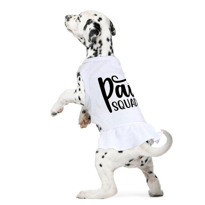 Paw Squad Dog Sundress - Graphic Dog Dress Shirt - Unique Dog Clothing - MRSLM