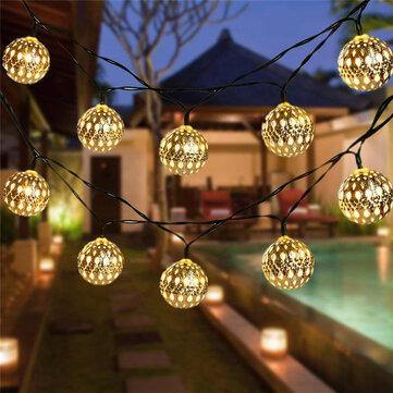 5M/6.5M/7M LED Solar Garden String Light Outdoor Moroccan Hanging Lantern Fairy Lamp - MRSLM