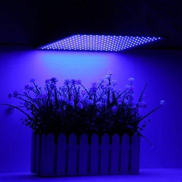 15W 225LED Grow Light Blue Lamp Ultrathin Panel Hydroponics Indoor Plant Veg Flower AC85-265V - MRSLM