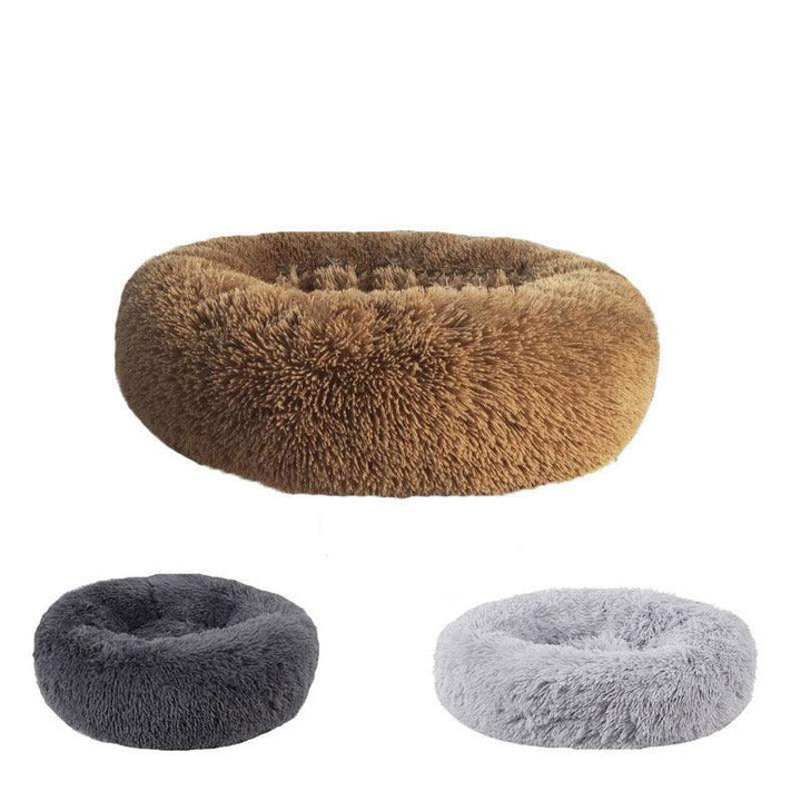 40-100cm Pet Supplies Kennel Round Plush Pet Nest Padded Soft Warm For Cat Bed Mat Pad - MRSLM