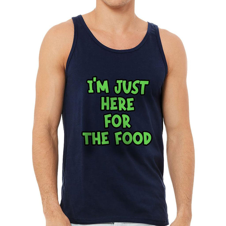 I'm Just Here for the Food Tank - Funny Design Workout Tank - Best Print Jersey Tank - MRSLM