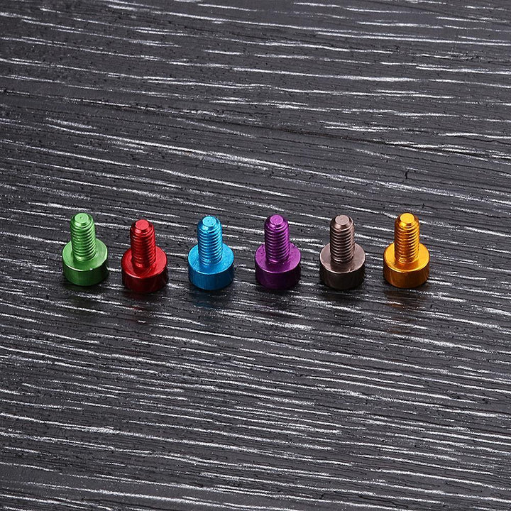 Suleve™ M3AH10 10Pcs M3×6mm Hex Socket Screw M3 Cap Head Bolt 7075 Aluminum Alloy Multicolor - MRSLM