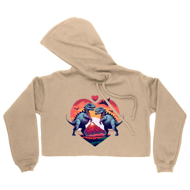 Fantastic Women's Cropped Hoodie - Animal Cartoon Cropped Hoodie - Colorful Hooded Sweatshirt - MRSLM