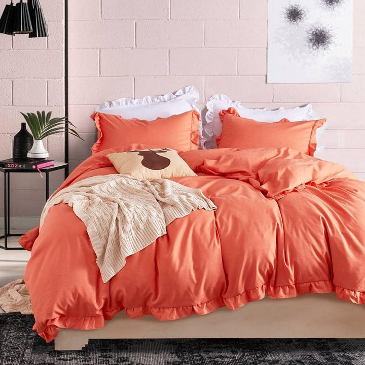 Super Soft Concise Nordic Style 3 Pieces Bedding Sets Twin Queen King Size Pillowcase Quilt Cover Set - MRSLM