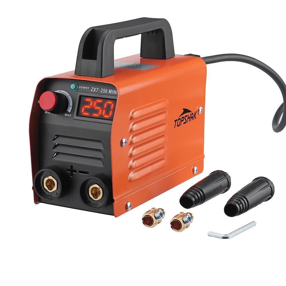 Topshak ZX7-250 250A 220V Mini Electric Welding Machine Portable Digital Display MMA ARC DC Inverter Plastic Welder Weld Equipment - MRSLM