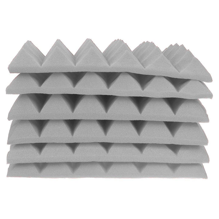 6Pcs Acoustic Panels Tiles Studio Soundproofing Insulation Closed Cell Foam - MRSLM