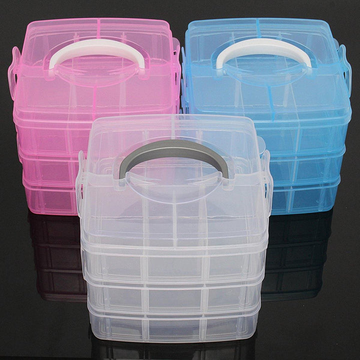 Clear Storage Box Case Plastic Container Organizer for Jewelry Bead - MRSLM