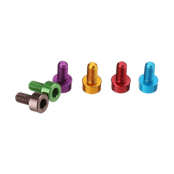 Suleve™ M3AH10 10Pcs M3×6mm Hex Socket Screw M3 Cap Head Bolt 7075 Aluminum Alloy Multicolor - MRSLM