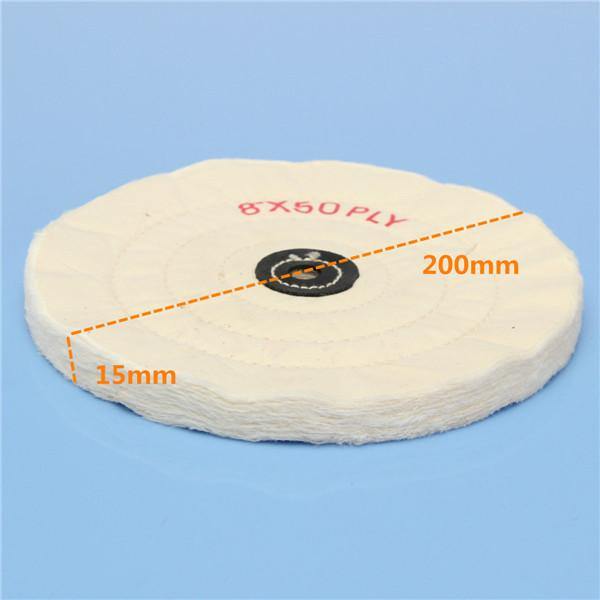 8 Inch Round Felt Wool 1/2inch Arbor Buffer Polisher Buffing Polishing Wheel - MRSLM