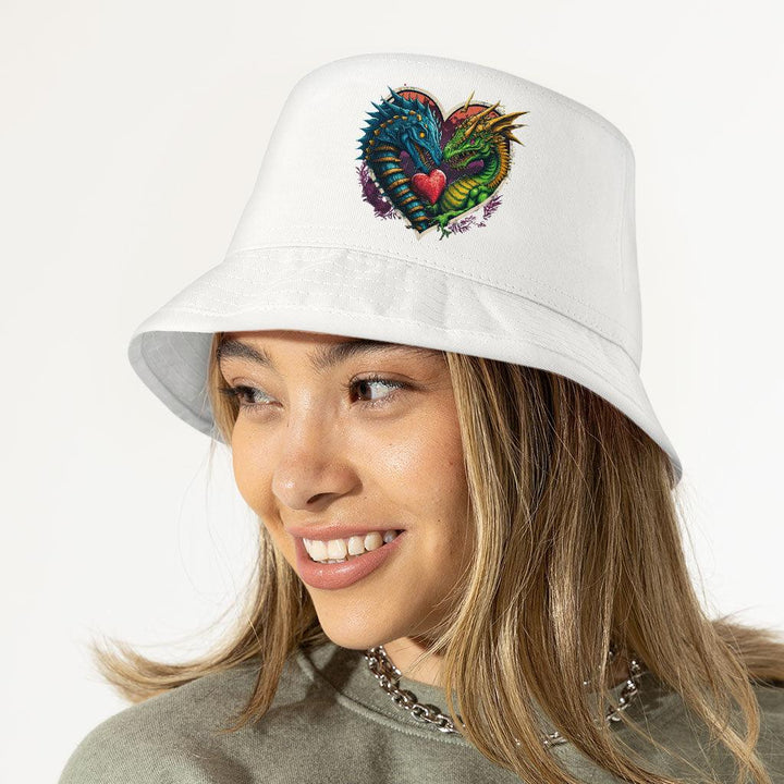 Animal Themed Bucket Hat - Dinosaur Graphic Hat - Colorful Bucket Hat - MRSLM