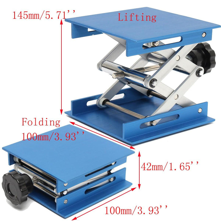 4inch Aluminum Lifting Platforms Stand Rack Scissor Lab-Lifting Oxide Lab Jack Stand Scissor Utility Tools 30KG Max Load - MRSLM