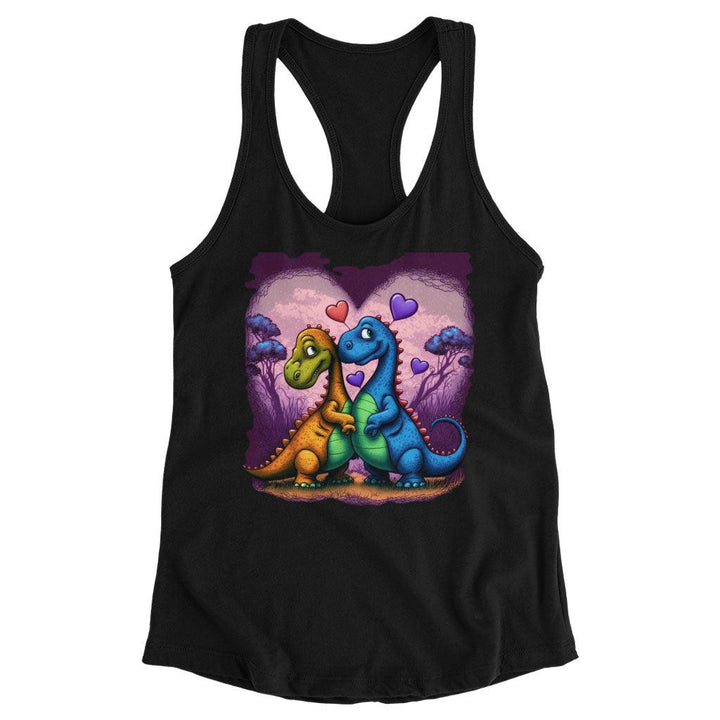 Love Racerback Tank - Dinosaur Tank - Colorful Workout Tank - MRSLM