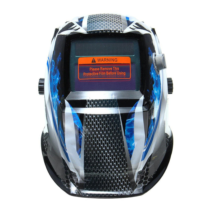 Blue Flame Solar Auto Darkening Welders Welding Helmet Mask Grinding Mode Automatic - MRSLM