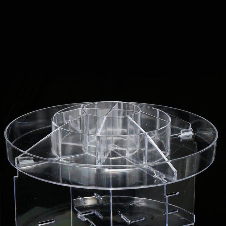 360 Degree Rotation Transparent Acrylic Cosmetics Multi-function Makeup Organizer - MRSLM