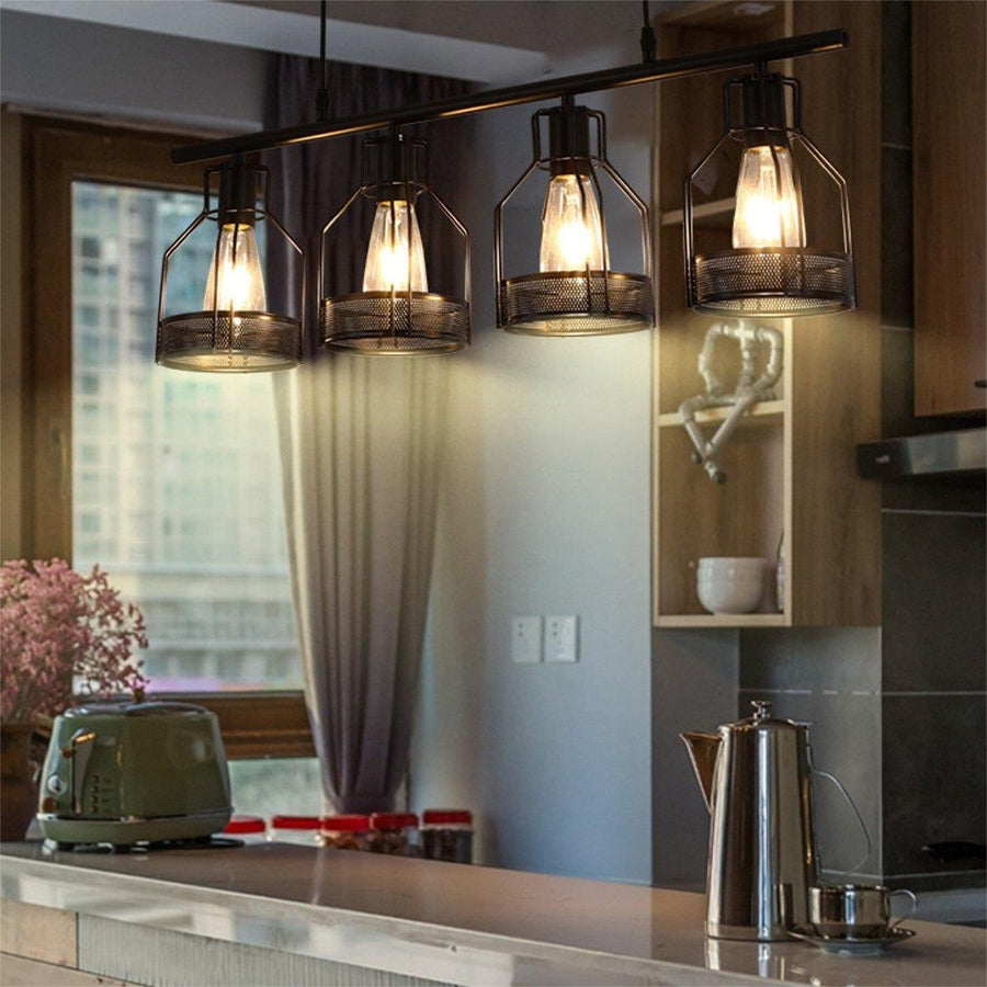 4/5 Heads E27 Industrial Pendant Light Ceiling Lamp Dining Room Bar Fixture - MRSLM