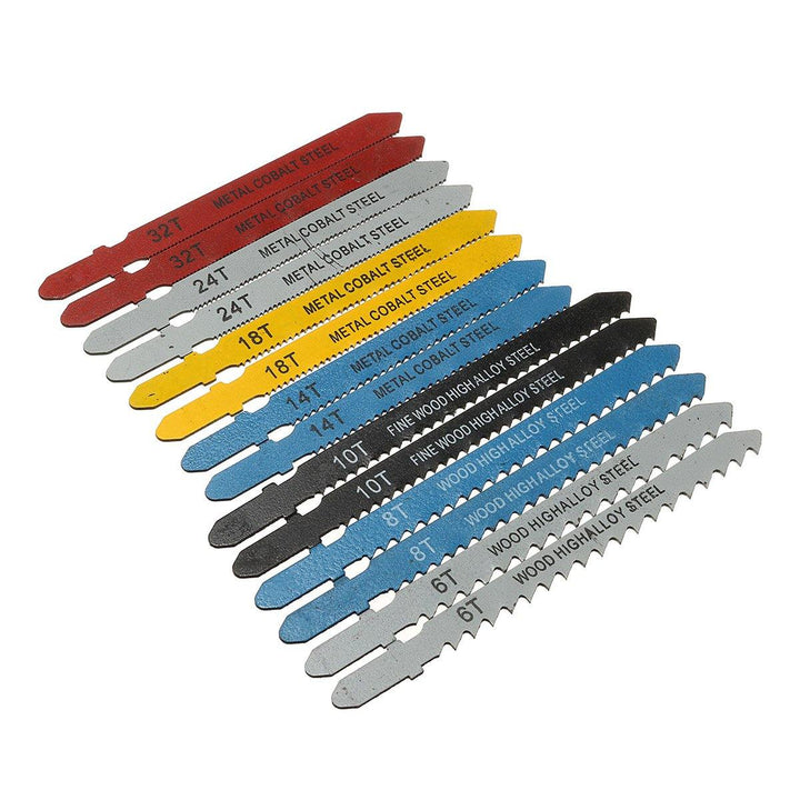 T Shank Assorted Jigsaw Blade 14 Pieces Set 6/8/10/14/18/24/32 Teeth for BOSCH - MRSLM