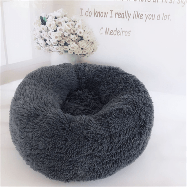 Round Long Hairy Autumn And Winter Nest Pad Cat Mattress - MRSLM