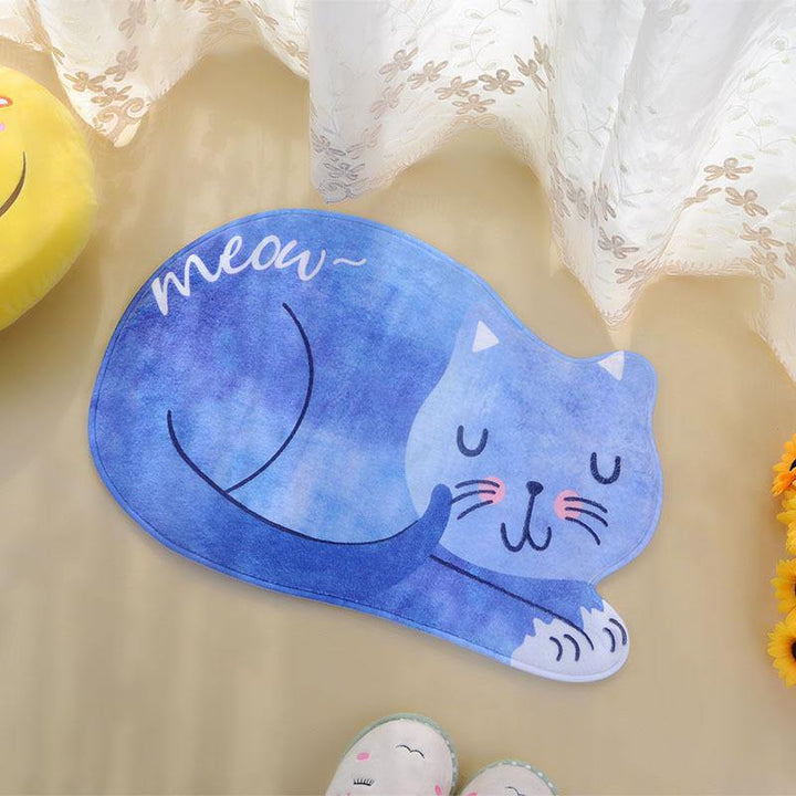 Honana WX-47 Kawaii Floor Mats Animal Cute Cat Bathroom Kitchen Carosets Living Room Anti-Slip Rug - MRSLM