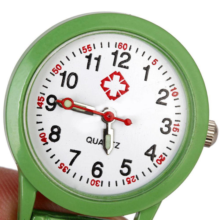 Stylish Metal Clip-on Pocket Quartz Analog Brooch Medical Nurse Fob Watch Gift - MRSLM