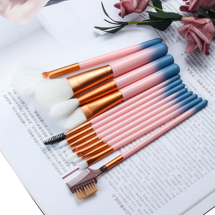 12Pcs Makeup Brushes Set Foundation Powder Eyeshadow Cosmetic Brush Tools - MRSLM