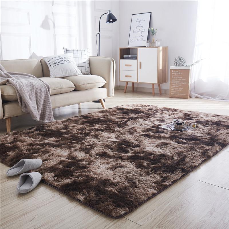 Hongshen Carpet Plush Tie Dye Rug for Living Room Sofa Coffee Table Bay Window Mat - MRSLM