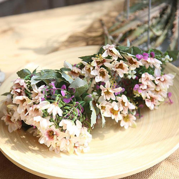 25 Heads/1 Bouquet Artificial Flowers Plant China Aster Simulation Wedding Decor - MRSLM