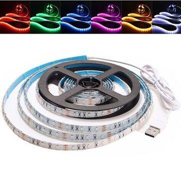 3M Waterproof USB SMD3528 TV Background Computer LED Strip Tape Flexible Light DC5V - MRSLM