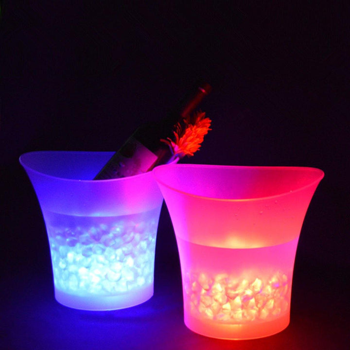 7 Colors LED Light Ice Bucket Drinks Ice Cooler Bar Party 5L - MRSLM