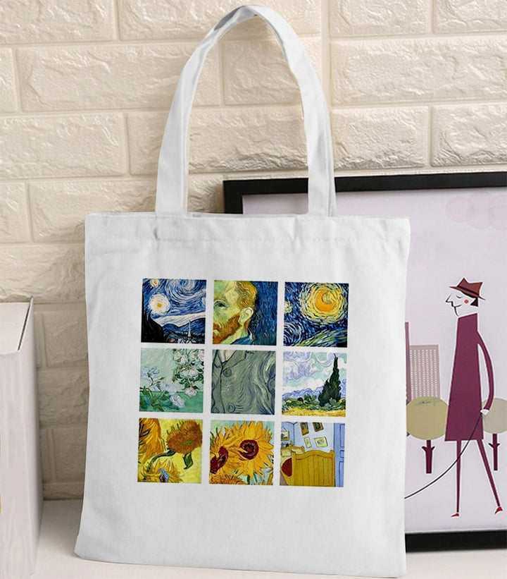 Van Gogh Print Canvas Tote Bag