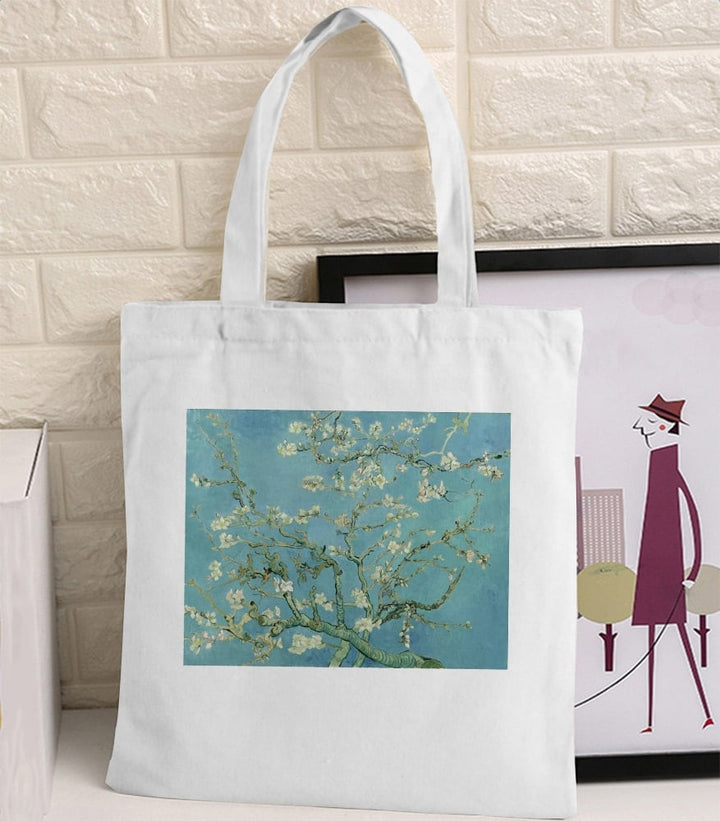 Van Gogh Print Canvas Tote Bag