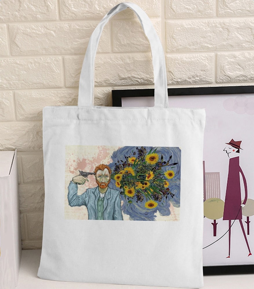 Van Gogh Print Canvas Tote Bag