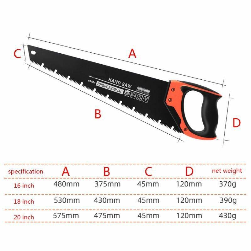 MYTEC 16"/18"/20" Hand Saw Quick Cut Plastic Tube Trim Wood Gardening Woodworking Carpentry Tools - MRSLM