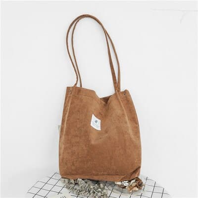 Women's Minimalist Style Velvet Shopper Bag