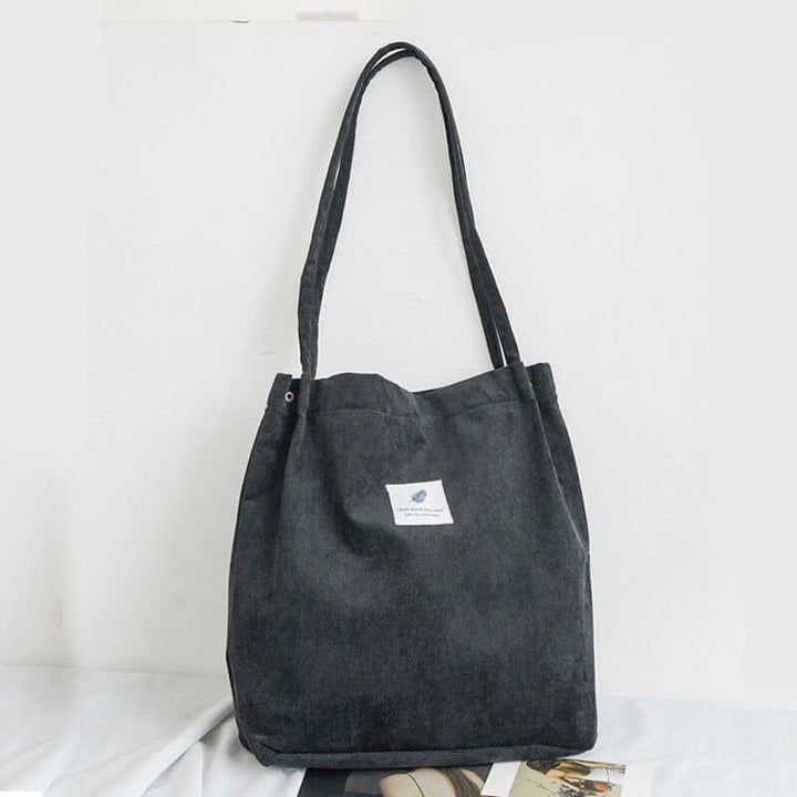 Women's Minimalist Style Velvet Shopper Bag