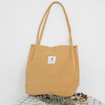 Women's Minimalist Style Velvet Shopper Bag