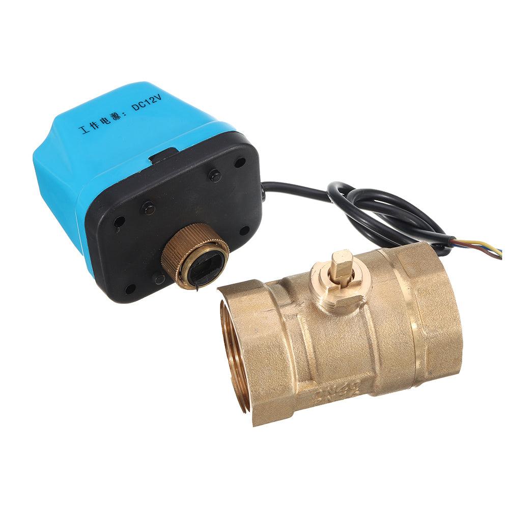 TMOK TK260 DC 12V 1/2" 3/4" 1" 1-1/4" Motorized Electric Brass Ball Valves 3 Wire Full Port Valve - MRSLM