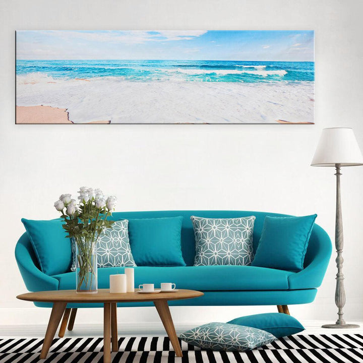 Canvas Painting Beach Sand Art Prints Hanging Picture Living Room Home Wall Art Decoration no Frame - MRSLM