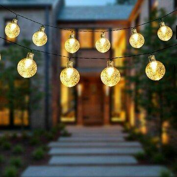 164FT 50M 500LED Solar String Light 8 Modes Waterproof Bulb Hanging Fairy Patio Yard Lamp for Garden Home Decor - MRSLM