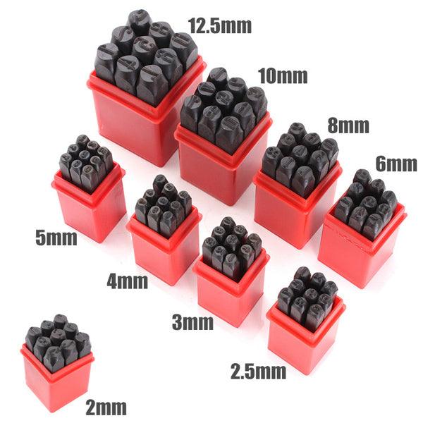 9pcs Stamps Numbers Set Punch Steel Metal Die Tool - MRSLM