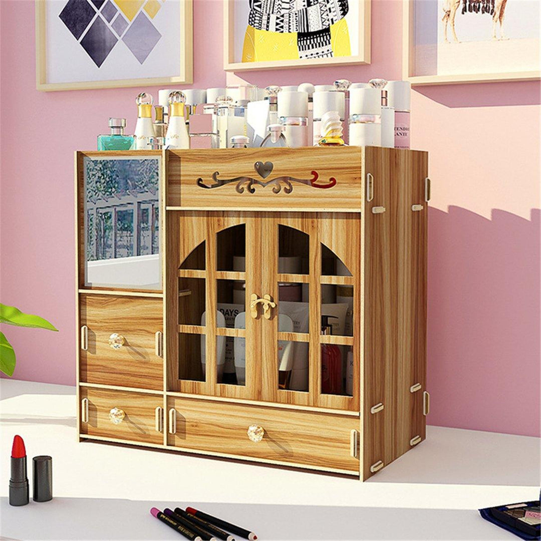 Makeup Organizer Cosmetic Storage Box Drawer Case Brush Lipstick Organizer Desktop Holder - MRSLM