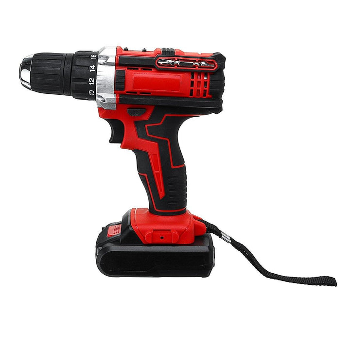 48V 25+3 Gear Rechargable Electric Drill Cordless Impact Drill With 1 or 2 Li-ion Battery With LED Working Light - MRSLM