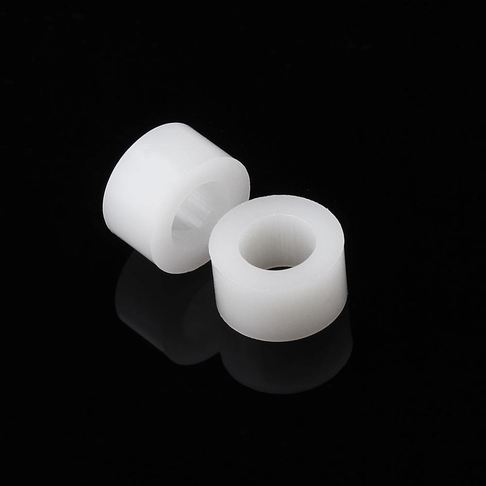 100Pcs M4 White Nylon ABS Non-Threaded Spacer Round Hollow Standoff For PC Board Screw Bolt - MRSLM