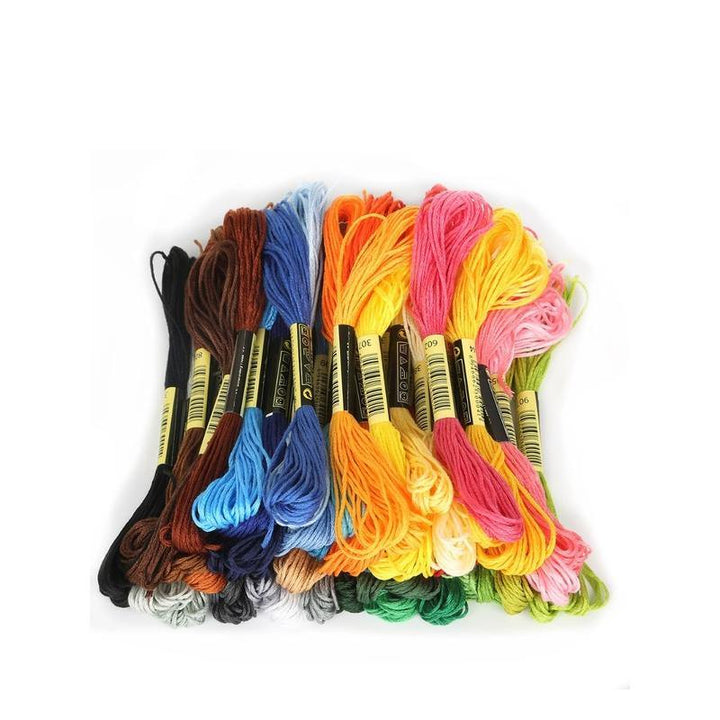 24/36/50/100/200PCS Cross Stitch Embroidery Thread 8m DIY Cotton Thread - MRSLM